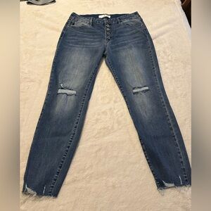 KanCan High Rise Blue Distressed Jeans